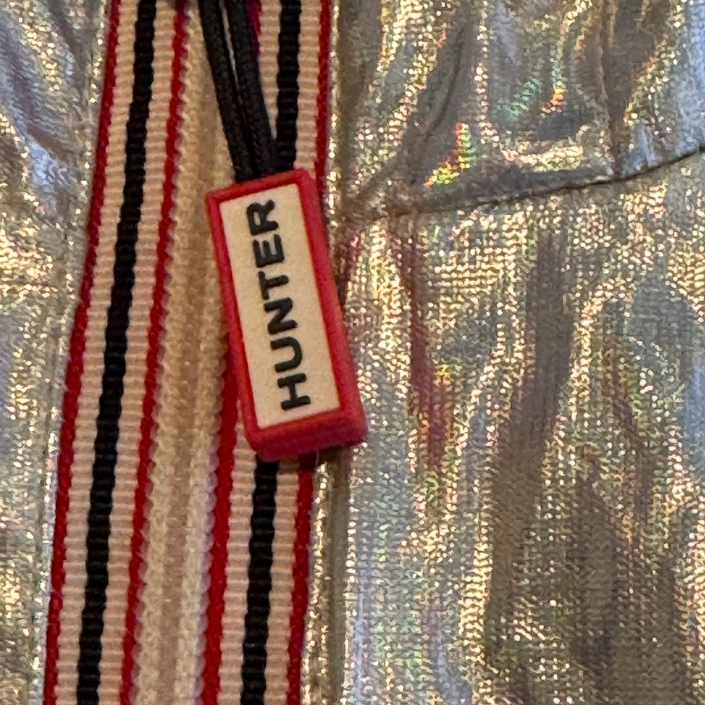 Hunter Nebula Original Hooded Rain Jacket Iridescent Rainbow - Picture 7 of 9